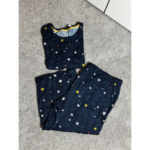 JOYSPUN Plus 2X Navy Multi-color Star Print Pajamas Top & Bottom
